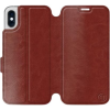 Mobiwear Apple iPhone XS barna flipes tok szürke belsővel (5903226468157)