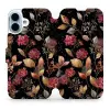 Mobiwear Flip Apple iPhone 17 aranyszínű levelek tok