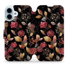 Mobiwear Flip Apple iPhone 17 aranyszínű levelek tok tok és táska