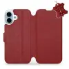 Mobiwear Flip Apple iPhone 17 piros bőrtok