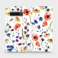 Mobiwear Flip case for Samsung Galaxy S10 Plus - MP04S Meadow Flower (5903516769278) tok és táska