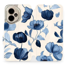 Mobiwear Flip knížkové pro Honor 400 - Modré květy tok és táska