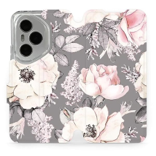 Mobiwear Flip knížkové pro Honor 400 Pro - Květy tok és táska