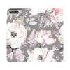 Mobiwear Flip mobile phone case Huawei Y6 Prime 2018 - MX06S Flowers on grey background (5903516019601)