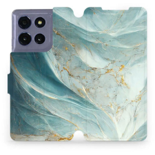 Mobiwear Flip Motorola Moto G86 5G zöldes márvány tok (5907861264587) tok és táska