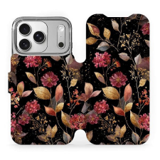 Mobiwear Flip pouzdro pro Apple iPhone 17 Pro zlatavé lístky tok és táska