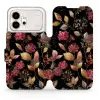 Mobiwear Flip pouzdro pro Honor 600 - V171S zlatavé lístky