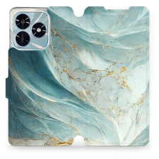 Mobiwear Flip pouzdro pro Honor X5c Plus zelenkavý mramor tok és táska