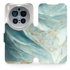 Mobiwear Flip pouzdro pro Vivo X300 Pro zelenkavý mramor tok és táska