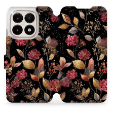 Mobiwear Flip pouzdro pro Xiaomi 15T zlatavé lístky tok és táska