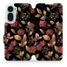 Mobiwear Flip pouzdro pro Xiaomi Redmi A7 Pro - V171S zlatavé lístky tok és táska