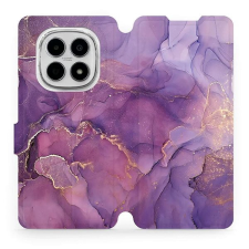 Mobiwear Flip pouzdro pro Xiaomi Redmi Note 15 4G fialový mramor tok és táska