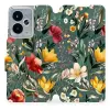 Mobiwear Flip Realme 14T 5G zöld rét tok