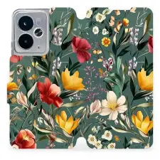 Mobiwear Flip Realme 14T 5G zöld rét tok tok és táska