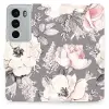 Mobiwear Flip Realme C71 virágok tok