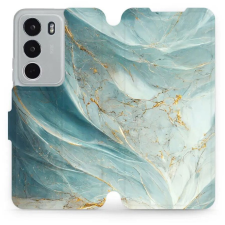 Mobiwear Flip Realme C71 zöldes márvány tok (5907861240727) tok és táska