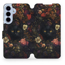 Mobiwear Flip Samsung Galaxy S25 FE fekete macska tok (5907861676656) tok és táska