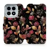 Mobiwear Flip Xiaomi 17 aranyszínű levelek tok