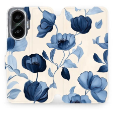 Mobiwear Flip Xiaomi Poco F7 kék virágok tok (5907861248372) tok és táska