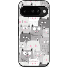Mobiwear Glossy Google Pixel 10 cicák fényes tok tok és táska
