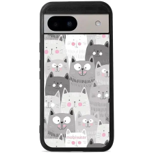 Mobiwear Glossy Google Pixel 8A cicák fényes tok tok és táska