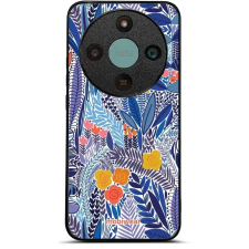 Mobiwear Glossy Honor Magic 8 Lite fényes tok - G037G, kék virágok tok és táska