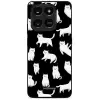 Mobiwear Glossy Honor X7d / Honor 400 Smart 5G fehér cicák fényes tok