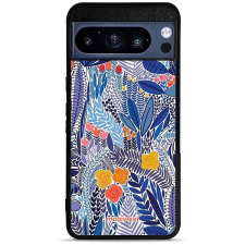 Mobiwear Glossy lesklý pro Google Pixel 8 Pro - Modrá květena tok és táska
