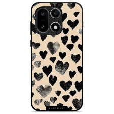 Mobiwear Glossy lesklé pouzdro na OnePlus 15 černá srdíčka tok és táska