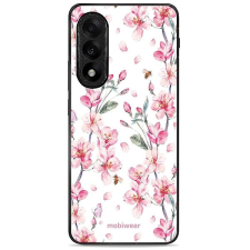 Mobiwear Glossy lesklé pouzdro na OnePlus Nord 5 růžové květy tok és táska