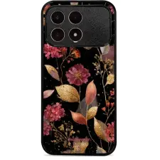 Mobiwear Glossy Poco F8 Pro fényes tok - G171G, aranyszínű levelek tok és táska