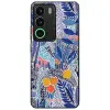Mobiwear Glossy Realme C71 kék virágok fényes tok