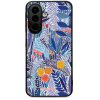 Mobiwear Glossy Samsung Galaxy A27 fényes tok - G037G, kék virágok
