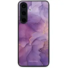 Mobiwear Glossy Samsung Galaxy S25 FE lila márvány fényes tok tok és táska