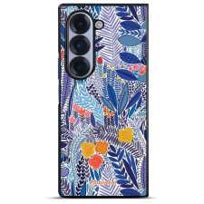 Mobiwear Glossy Samsung Galaxy Z Fold6 fényes tok - G037G, kék virágok tok és táska