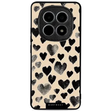 Mobiwear Glossy Xiaomi Redmi Note 15 5G fekete szívecskék fényes tok tok és táska