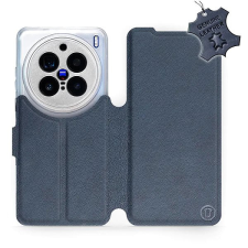 Mobiwear Kožené flip knížkové pro Vivo X200 Pro - Modré tok és táska