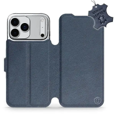 Mobiwear Kožené flip pouzdro pro Apple iPhone 17 Pro Max modré tok és táska