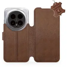 Mobiwear Kožené flip pouzdro pro Honor Magic8 Pro - hnědé tok és táska
