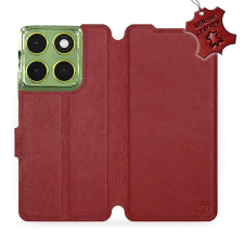 Mobiwear Kožené flip pouzdro pro Motorola Moto G06 power červené tok és táska