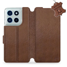 Mobiwear Kožené flip pouzdro pro Motorola Moto G56 5G hnědé tok és táska