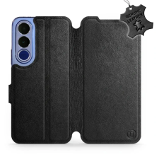 Mobiwear Kožené flip pouzdro pro Vivo V70 FE - černé tok és táska