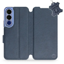 Mobiwear Kožené flip pouzdro pro Vivo V70 FE - modré tok és táska