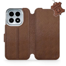 Mobiwear Kožené flip pouzdro pro Xiaomi 17 hnědé tok és táska