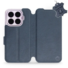 Mobiwear Kožené flip pouzdro pro Xiaomi 17T - modré tok és táska