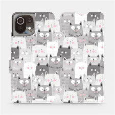 Mobiwear M099P Xiaomi Mi 11 Lite LTE / 5G flipes tok - cicák tok és táska