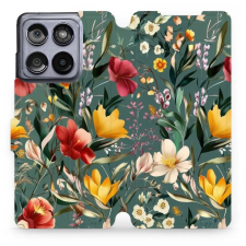 Mobiwear Motorola Edge 60 Fusion flip tok - zöld rét (5907861001557) tok és táska