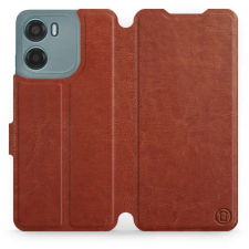 Mobiwear Motorola Moto E15 barna flip tok (5906511824638) tok és táska
