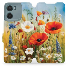 Mobiwear Motorola Moto G05 flip tok - nyári rét tok és táska