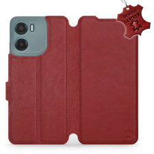 Mobiwear Motorola Moto G05 sötétpiros bőr flip tok (5906511821927) tok és táska